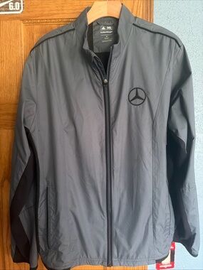 Mercedes Benz x adidas golf Climaproof full zip Golf Windbreaker Logo Men's M